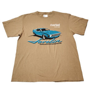 1971-74 AMC Javelin Classic American Muscle Car Graphic T-Shirt Beige Adult M